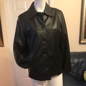 Nine West genuine leather jacket Sz 8